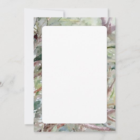 Invitation Foliage australien à double face (Devant)