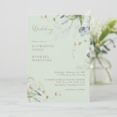Invitation Foliage Clair Mariage sans Parents (Debout devant)