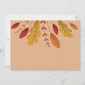 Invitation Foliage d'automne Fête d'action de grâces Invitati (Dos)