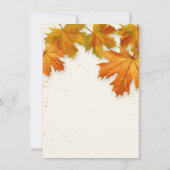 Invitation Foliage d'automne Orange Green Rustic Détails du M (Dos)