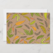 Invitation Foliage d'automne Thanksgiving Dîner de fête Invit (Dos)