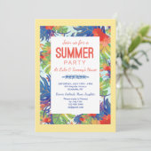 Invitation Foliage de fête d'été (Debout devant)