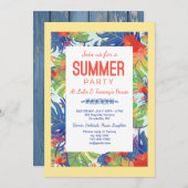 Invitation Foliage de fête d'été (Devant / Derrière)