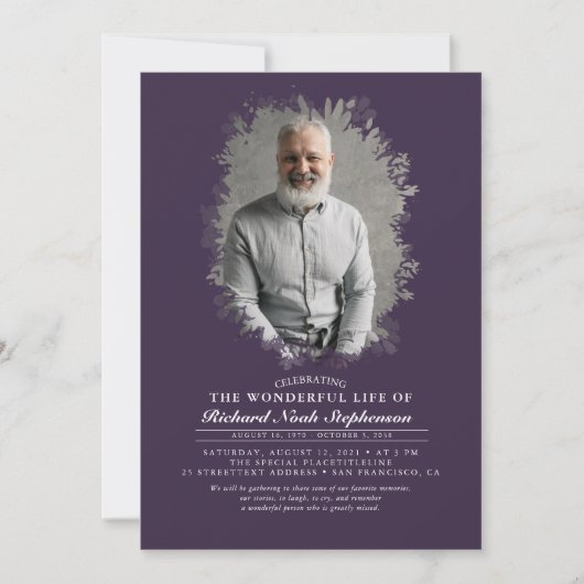 Invitation Foliage de printemps Silhouette Photo I (Devant)