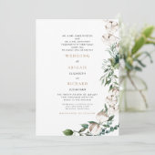 Invitation Foliage et coton Les deux ensembles de parents Mar (Debout devant)