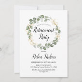 Invitation Foliage Eucalyptus Foliage Party de retraite (Devant)
