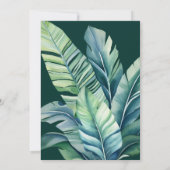 Invitation Foliage exotique sauvage et tropicale Feuille (Dos)