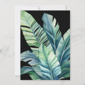 Invitation Foliage exotique sauvage et tropicale Feuille (Dos)