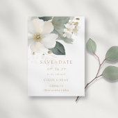 Invitation Foliage Floral Aquarelle Mariage Enregistrer la da