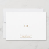 Invitation Foliage Floral Aquarelle Mariage Enregistrer la da (Dos)