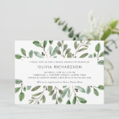 Invitation Foliage minimaliste| Brunch nuptial (Debout devant)