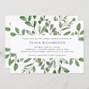 Invitation Foliage minimaliste  Brunch nuptial