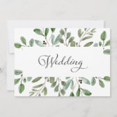 Invitation Foliage minimaliste| Mariage (Dos)