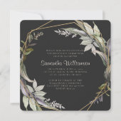 Invitation Foliage moderne géométrique Première communion (Devant)