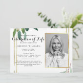 Invitation Foliage moderne Photo botanique Célébration de la (Debout devant)