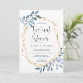 Invitation Foliage naturel | Bride virtuelle ou Baby shower (Debout devant)