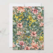 Invitation Foliage rustique Petit Fleur sauvage Baby Girl Dou (Dos)