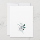 Invitation Foliage simple Feuille Jardin Mariage bois (Dos)