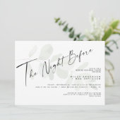 Invitation Foliage Simple La Nuit Avant Le Dîner De Répétitio (Debout devant)