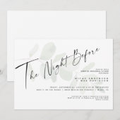 Invitation Foliage Simple La Nuit Avant Le Dîner De Répétitio (Devant / Derrière)