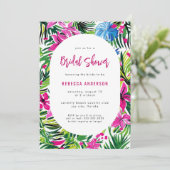 Invitation Foliage tropical Hawaii Luau Fête des mariées Mari (Debout devant)