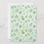 Invitation Foliage Wreath Aquarelle Verdure Mariage (Dos)