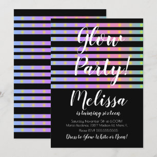 Invitation Folie de néon à LED Lumière noire Fête