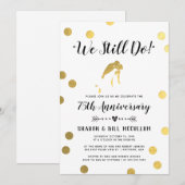 Invitation Folie d'or Nous sommes toujours là | 75e anniversa (Devant / Derrière)