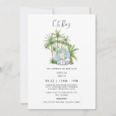 Invitation Folie tropicale Joli éléphant Boho Oh garçon (Devant)