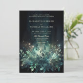 Invitation Folierie Enchantée Fée Lumières Chic Mariage (Debout devant)