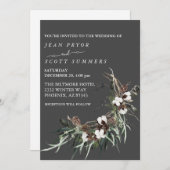 Invitation Foliing Mariage de Noël d'hiver (Devant / Derrière)