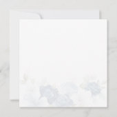 Invitation Folio à script floral Fête des mariées bleue Dusty (Dos)