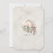 Invitation Folio de la jungle tropicale florale de BOHO Blush (Dos)