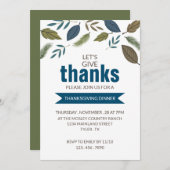 Invitation Folio Moderne, Dîner D'Action De Gâteaux (Devant / Derrière)