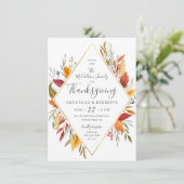 Invitation Folio Watercolor du Thanksgiving Cocktail Party (Debout devant)