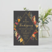 Invitation Folio Watercolor du Thanksgiving Eve Cocktail Part (Debout devant)