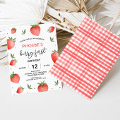 Invitation Foliole de fraises rouges Berry Premier anniversai