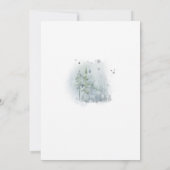 Invitation Foliole d'hiver Aquarelle Berries Mariage feuille (Dos)