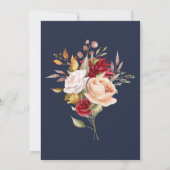 Invitation Folithe Automne Marine Bleu Surprise Anniversaire (Dos)