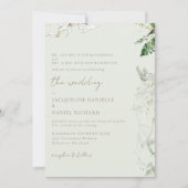 Invitation Folithe d'aquarelle de Sage clair Les deux parents (Devant)