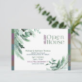 Invitation Folithe de Noël Design moderne Maison ouverte (Debout devant)