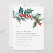 Invitation Folithe de Noël et baies | Mariage de vacances (Devant)