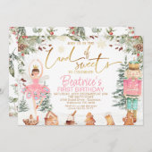 Invitation Foliver Casse-noix Sucre Plum Fée Anniversaire (Devant / Derrière)