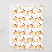 Invitation Folk Art Autumn Foliage Faisage (Dos)