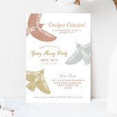 Invitation Folk Art Birds Open House Partir Fête