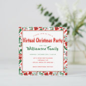 Invitation Folkart scandinave Imprimer Fête virtuelle de Noël (Debout devant)