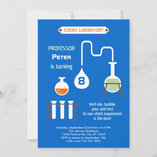 Invitation folle de fête d'anniversaire de (Devant)