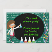 Invitation folle de partie de scientifique de (Dos)