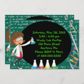 Invitation folle de partie de scientifique de (Devant / Derrière)