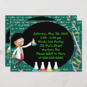 Invitation folle de partie de scientifique de (Devant / Derrière)